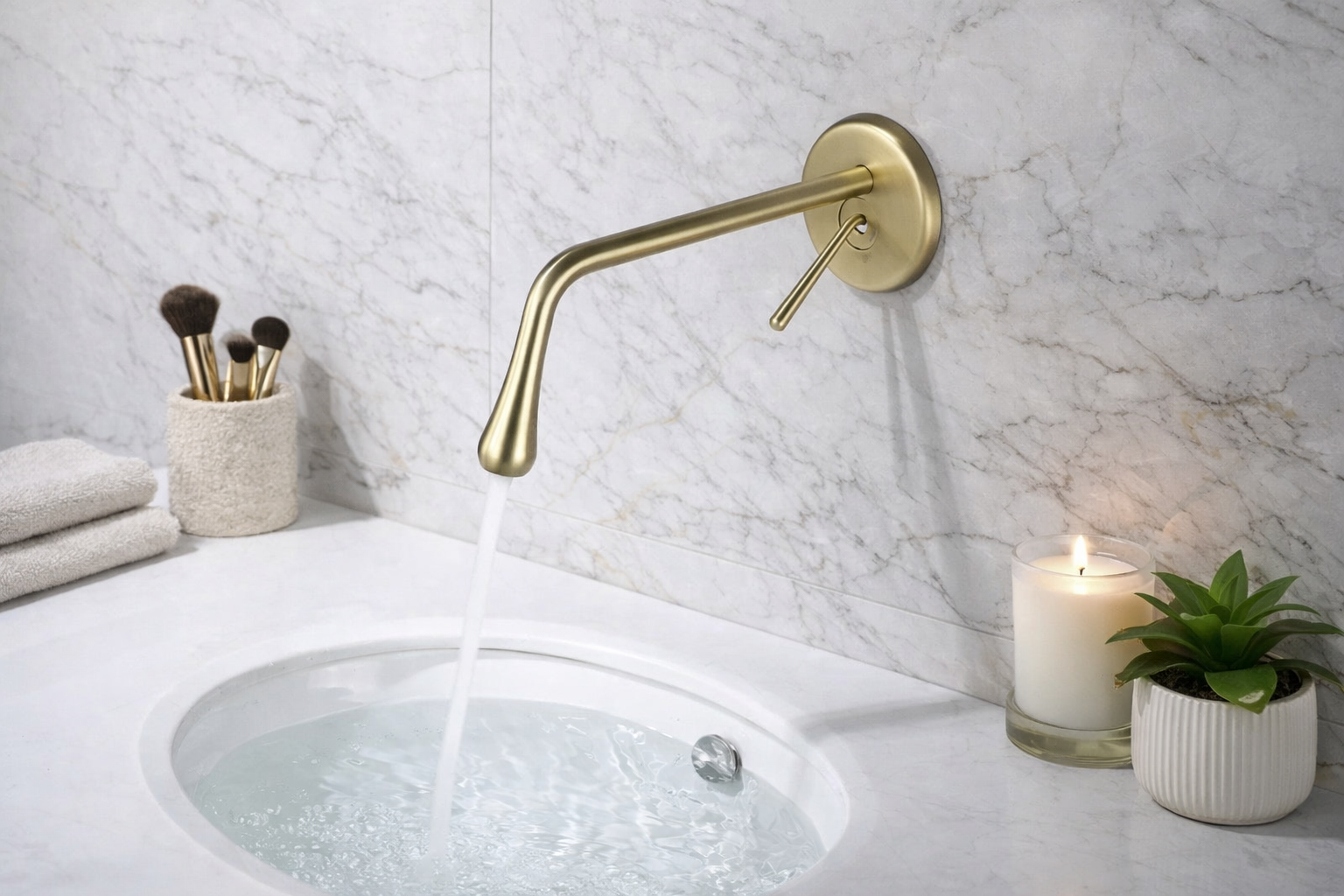 Robinet mural de lavabo – Modèle Éclipse