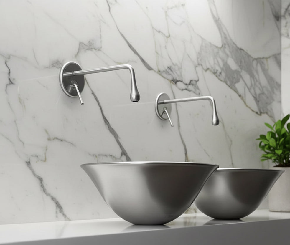 Robinet mural de lavabo – Modèle Éclipse